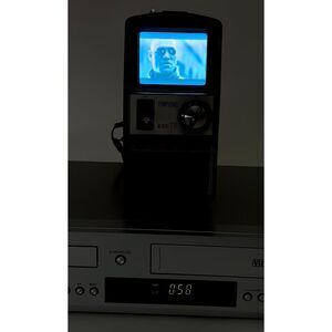 Vintage 1967 Symphonic 3” Portable B & W Minni TV Model TPS-5050 Working Great B